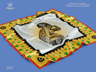 Square silk twill Scarf. Free Mockup. 3D model. ProVisual. 