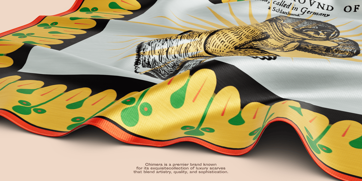 Square silk twill Scarf. Free Mockup. 3D model. ProVisual. 