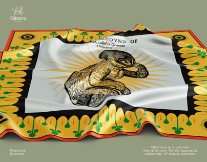 Square silk twill Scarf. Free Mockup. 3D model. ProVisual. 