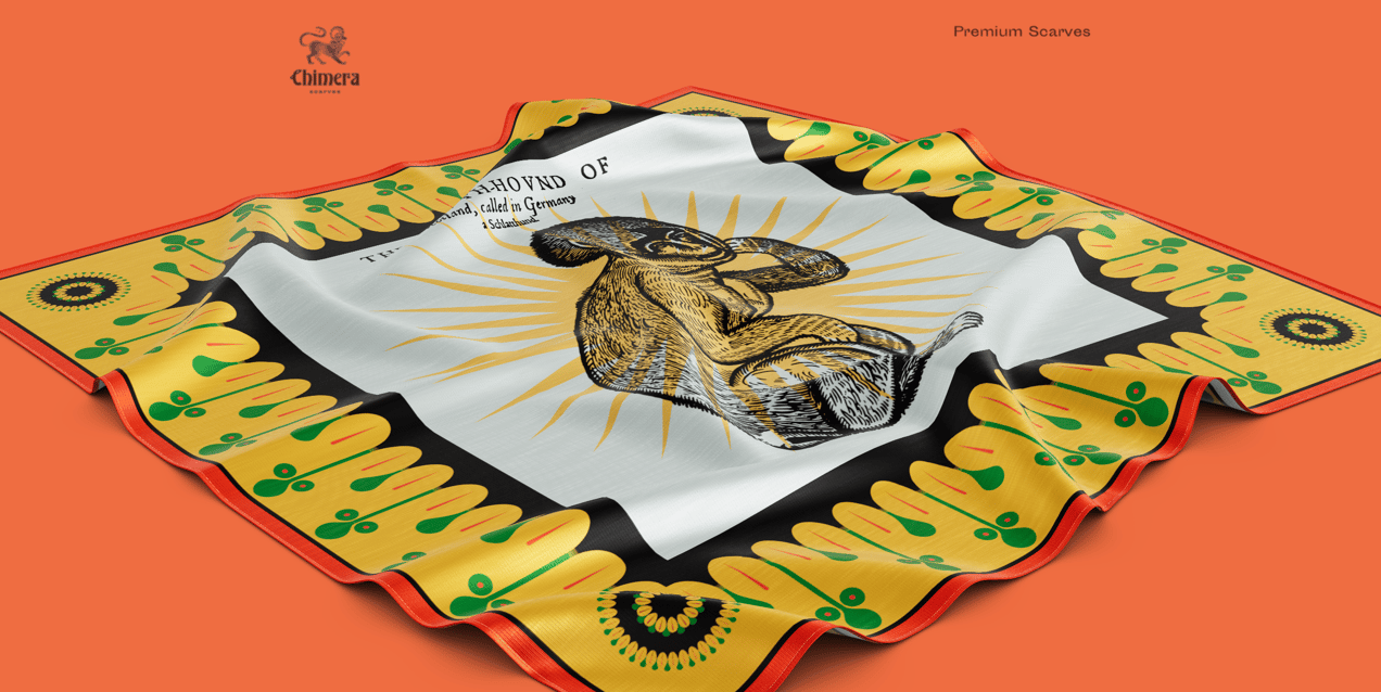 Square silk twill Scarf. Free Mockup. 3D model. ProVisual. 