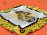 Square silk twill Scarf. Free Mockup. 3D model. ProVisual. 