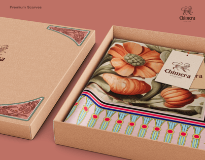 Scarf in Box 3D Mockup, 3D model. ProVisual. 