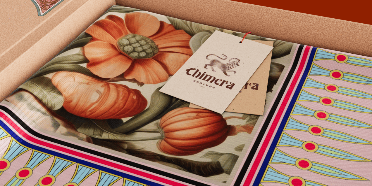 Scarf in Box 3D Mockup, 3D model. ProVisual. 