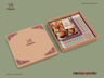 Scarf in Box 3D Mockup, 3D model. ProVisual. 