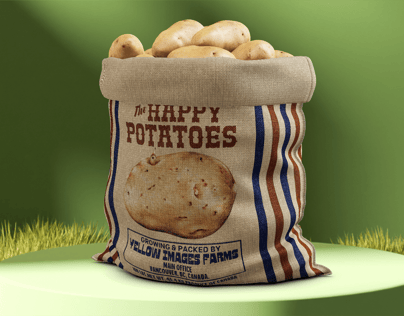Sack with Potatoes. 3D model. ProVisual.