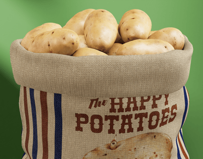Sack with Potatoes. 3D model. ProVisual.