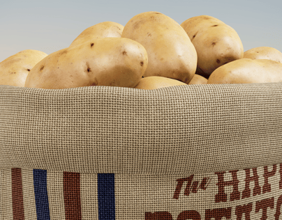 Sack with Potatoes. 3D model. ProVisual.
