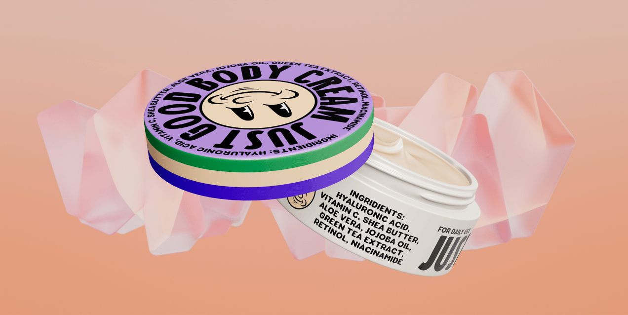 ProVisual — Opened Cosmetic Jar 3D mockup and 3D model - see every detail and customize online