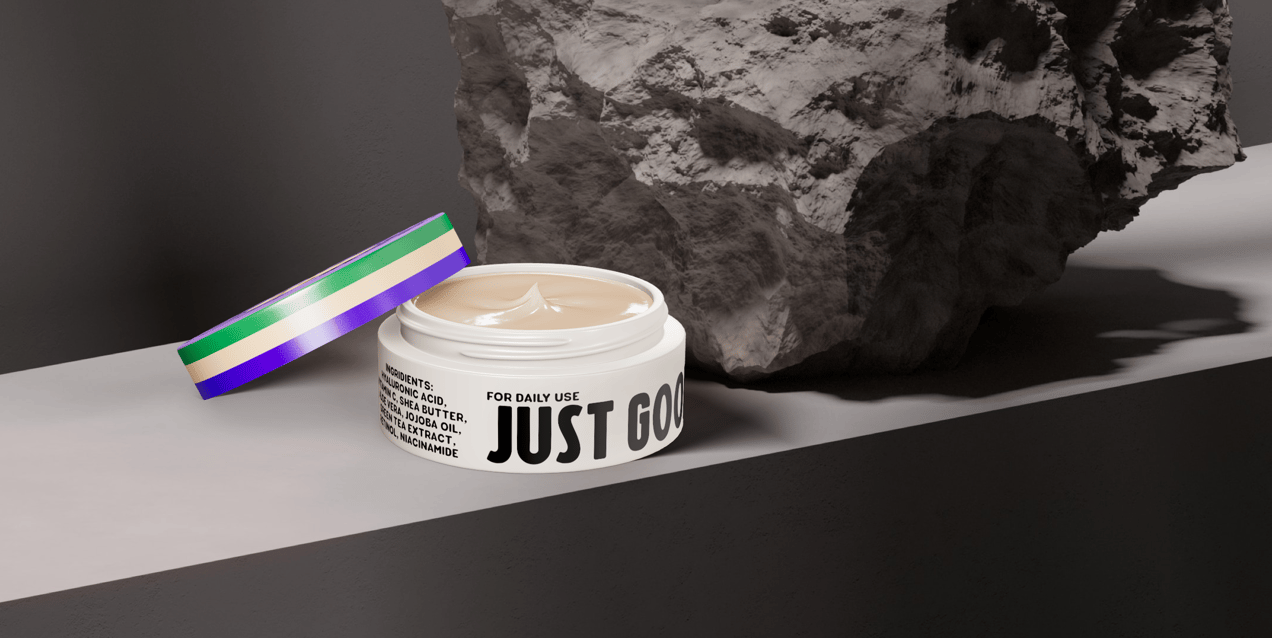 ProVisual — Opened Cosmetic Jar 3D mockup and 3D model - see every detail and customize online