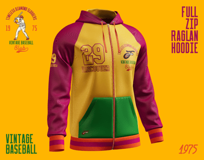 ProVisual — Full-Zip Raglan Hoodie 3D mockup