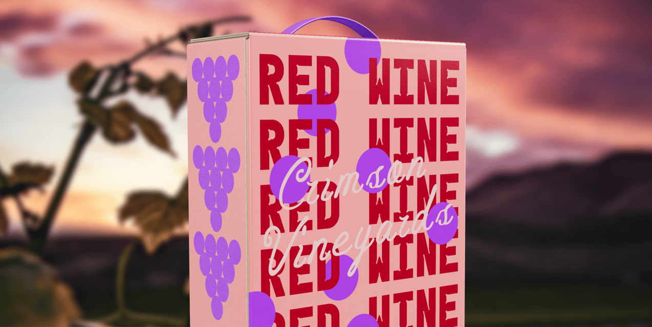 Carton Box with Dispenser. Wine Box Mockup. Edit online!