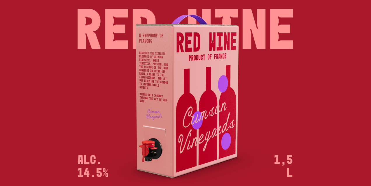 Carton Box with Dispenser. Wine Box Mockup. Edit online!