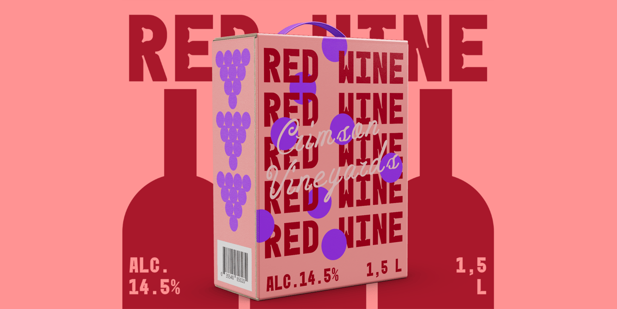 Carton Box with Dispenser. Wine Box Mockup. Edit online!