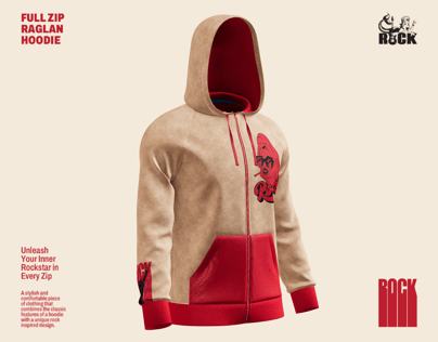 ProVisual — Full-Zip Raglan Hoodie 3D mockup