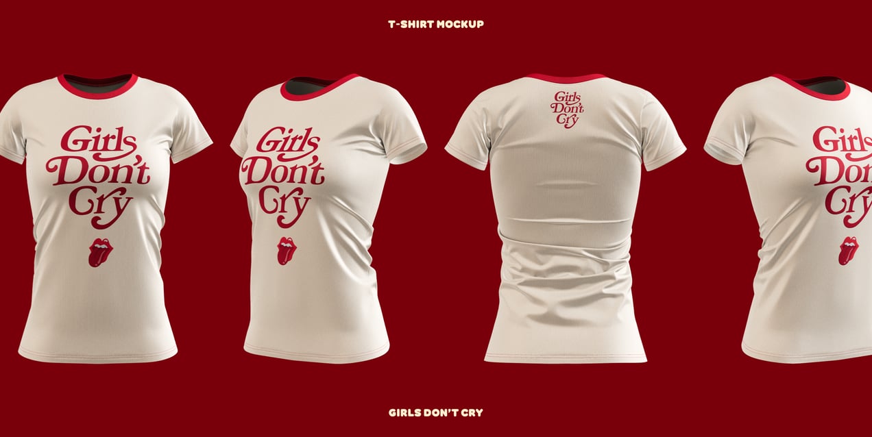Free T-Shirt 3D mockup. Create presentations using Online Mockup Generator.