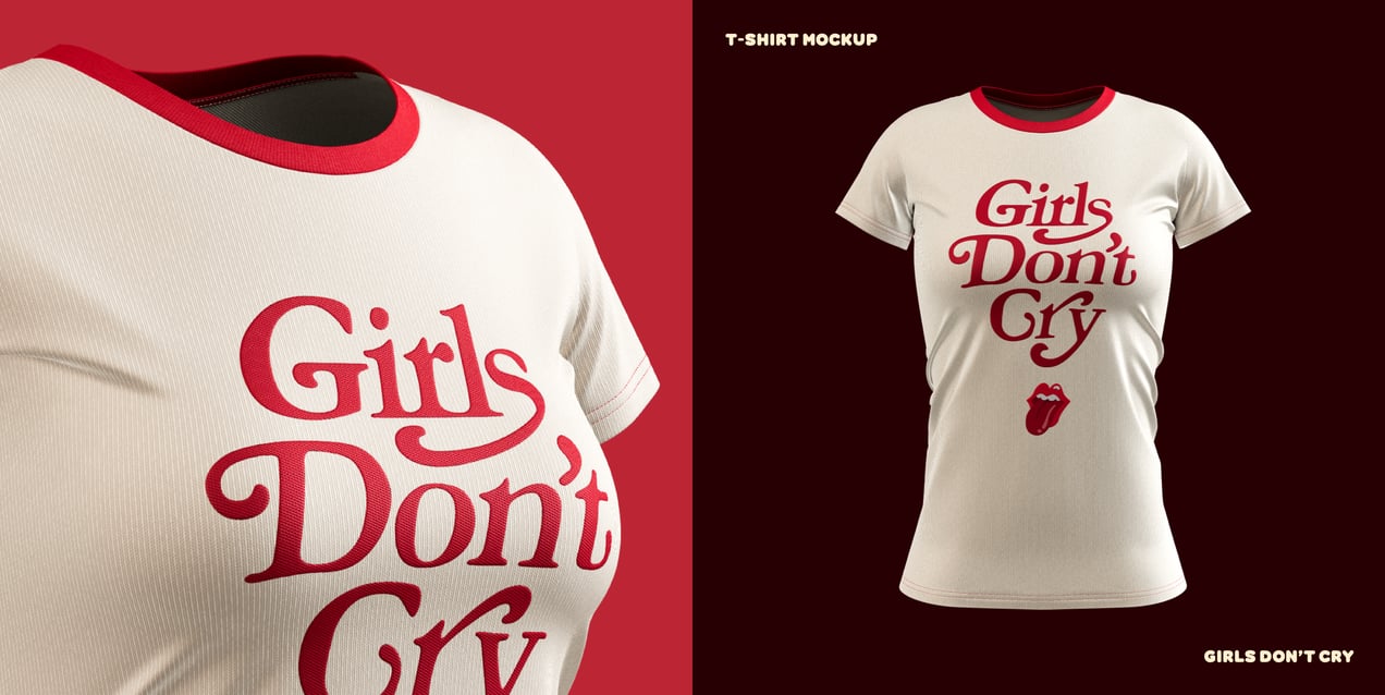 Free T-Shirt 3D mockup. Create presentations using Online Mockup Generator.