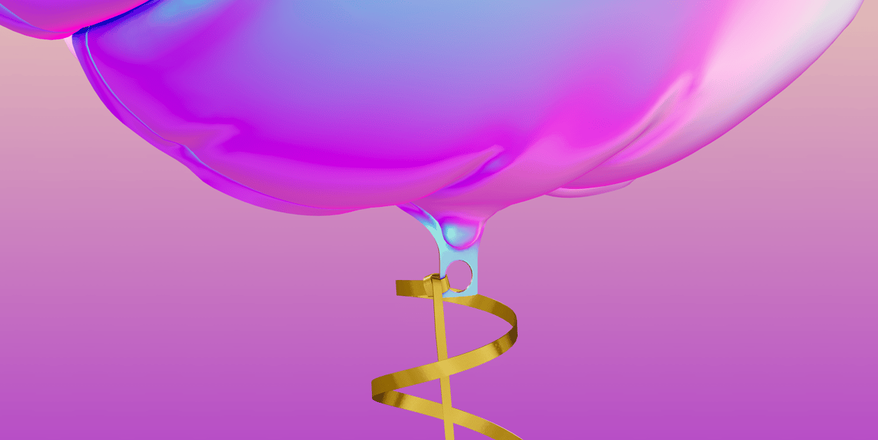 Round Foil Balloon. 3D model. ProVisual.