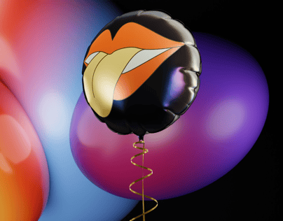 Round Foil Balloon. 3D model. ProVisual.
