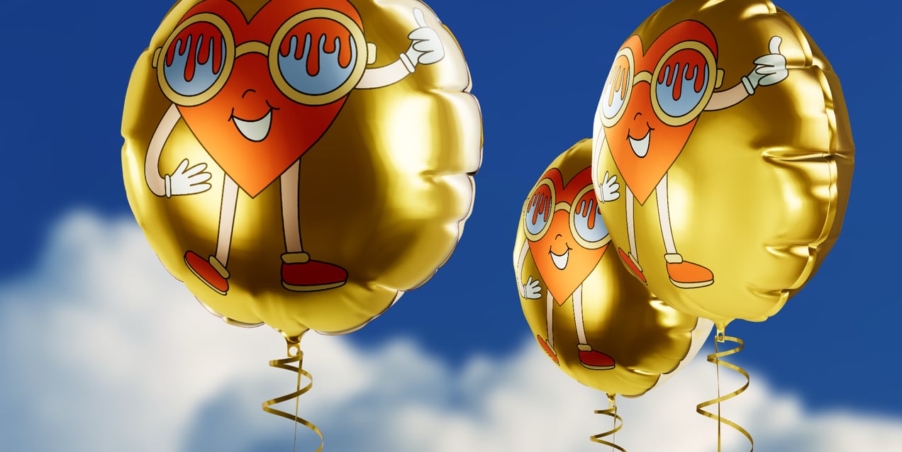 Round Foil Balloon. 3D model. ProVisual.