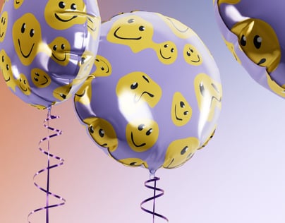 Round Foil Balloon. 3D model. ProVisual.