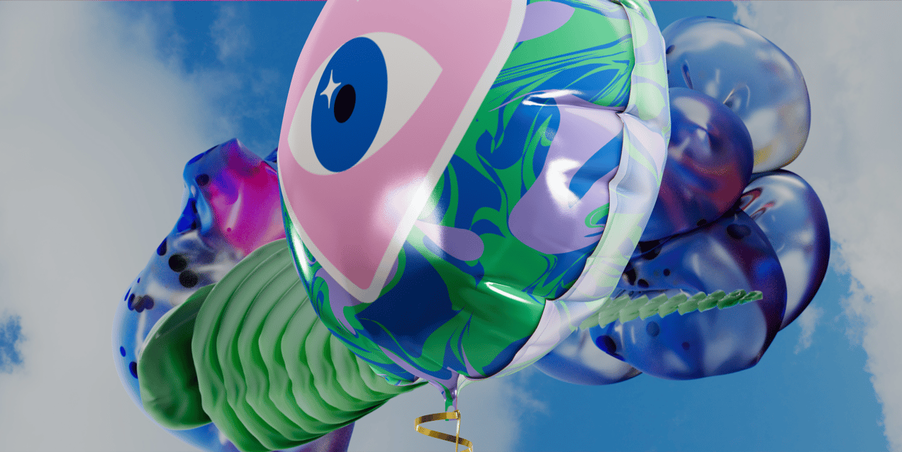Round Foil Balloon. 3D model. ProVisual.