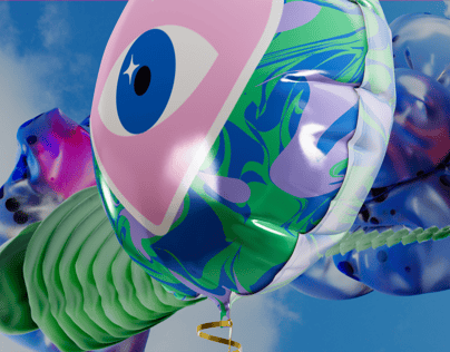 Round Foil Balloon. 3D model. ProVisual.