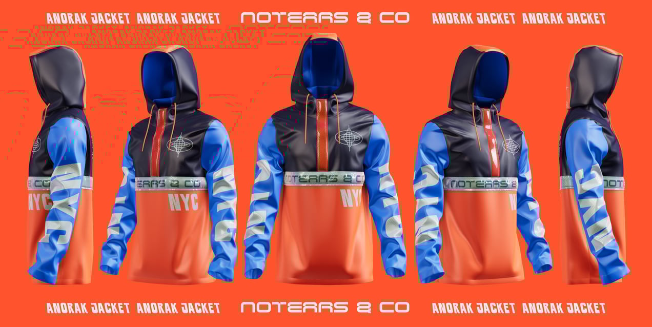 Jacket Mockup Anorak. 3D Model. Edit online free. ProVisual. 