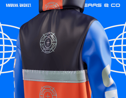 Jacket Mockup Anorak. 3D Model. Edit online free. ProVisual. 