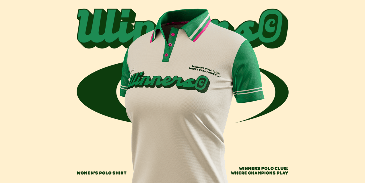 Women's Polo Shirt 3D mockup. Create presentations using Online Mockup Generator.