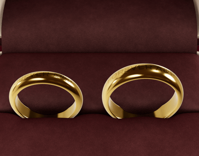 Wedding Ring Case 3D mockup. Create presentations using Online Mockup Generator.