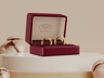 Wedding Ring Case 3D mockup. Create presentations using Online Mockup Generator.