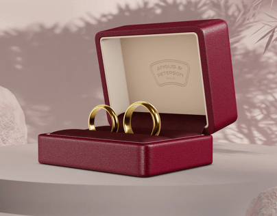 Wedding Ring Case 3D mockup. Create presentations using Online Mockup Generator.