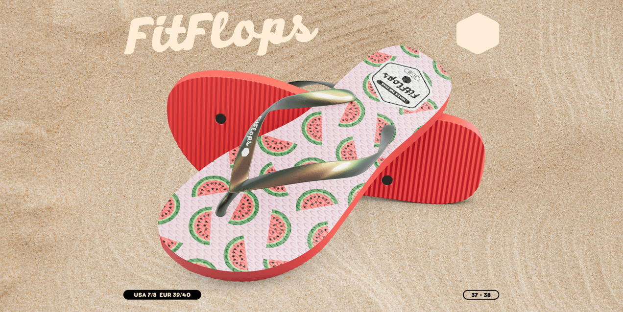 ProVisual —  Flip Flops 3D mockup and 3D model - see every detail and customize online