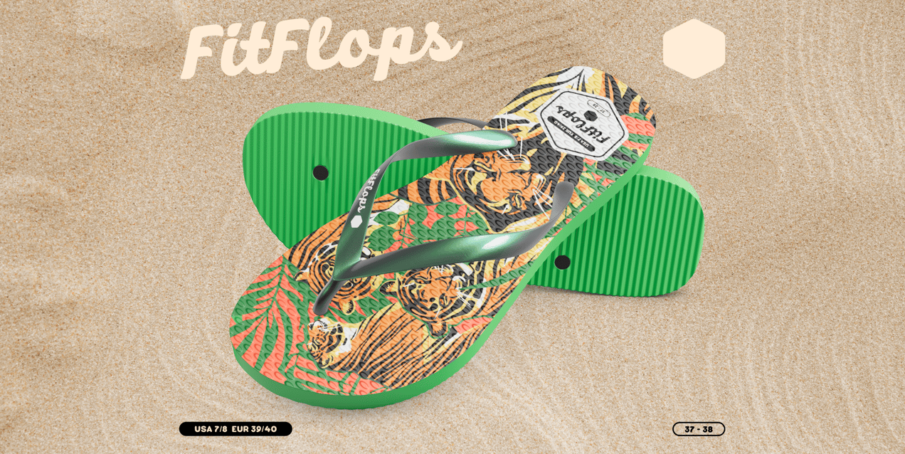 ProVisual —  Flip Flops 3D mockup and 3D model - see every detail and customize online