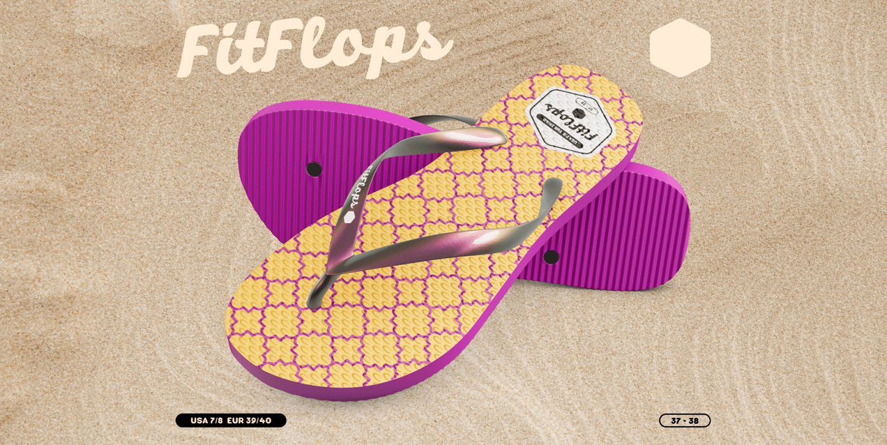 ProVisual —  Flip Flops 3D mockup and 3D model - see every detail and customize online