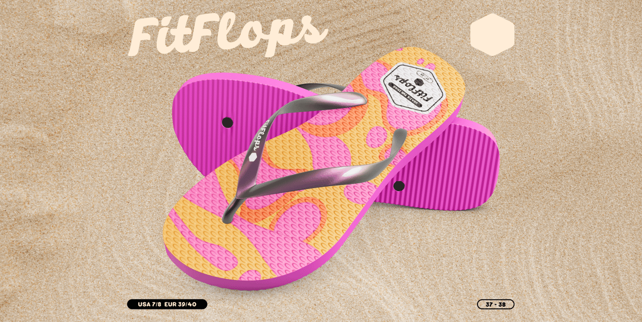 ProVisual —  Flip Flops 3D mockup and 3D model - see every detail and customize online