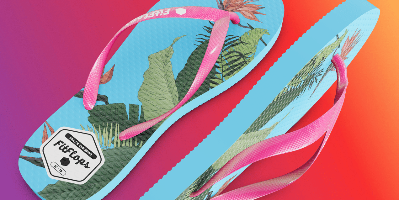 Flip Flops Sandals 3D model. Edit Online for Free. ProVisual.