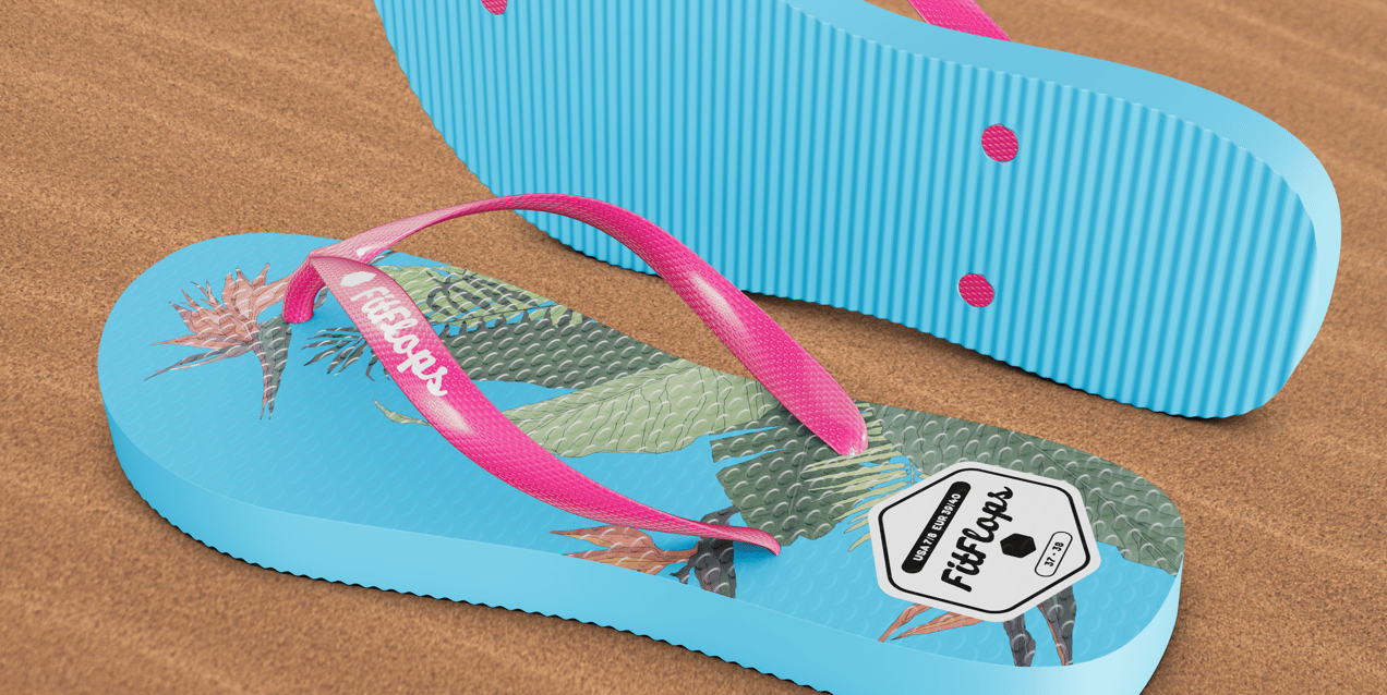 Flip Flops Sandals 3D model. Edit Online for Free. ProVisual.