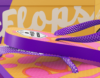 ProVisual — Flip Flops with Box 3D mockup and 3D model - see every detail and customize online