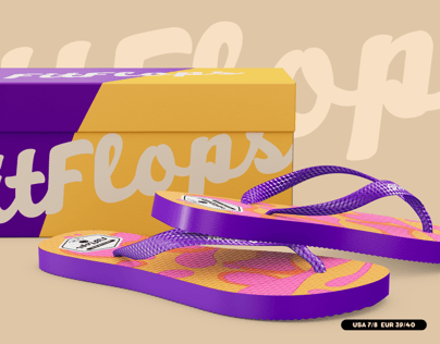 ProVisual — Flip Flops with Box 3D mockup and 3D model - see every detail and customize online