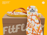Flip Flops with Box 3D Mockup, 3D model. ProVisual. 