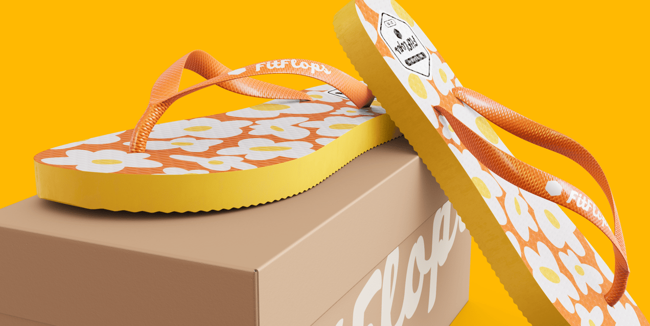 Flip Flops with Box 3D Mockup, 3D model. ProVisual. 
