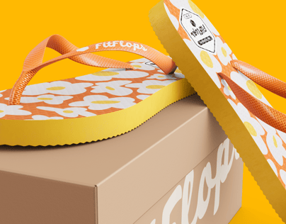 Flip Flops with Box 3D Mockup, 3D model. ProVisual. 