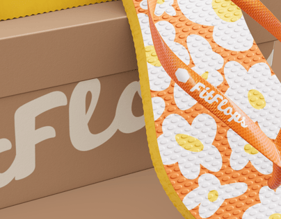 Flip Flops with Box 3D Mockup, 3D model. ProVisual. 