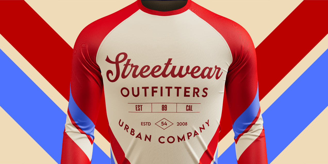Free Long Sleeve 3D mockup. Create presentations using Online Mockup Generator.