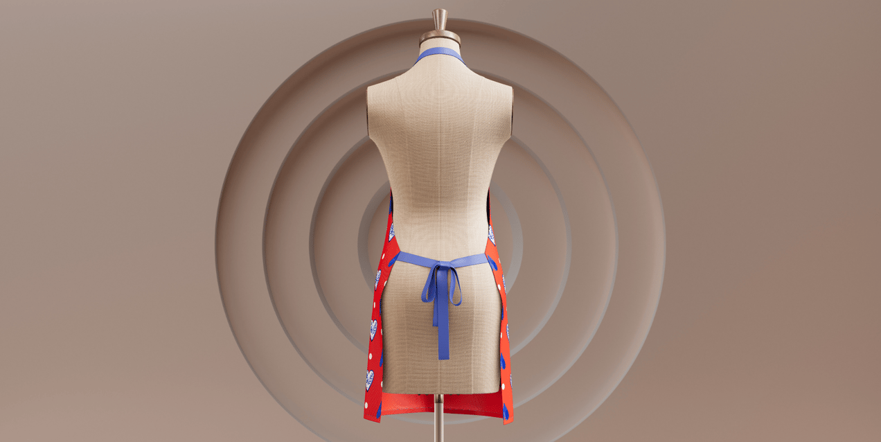 Apron Mockup and 3D Model torso. Make design online. ProVisual. 