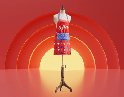 Apron Mockup and 3D Model torso. Make design online. ProVisual. 