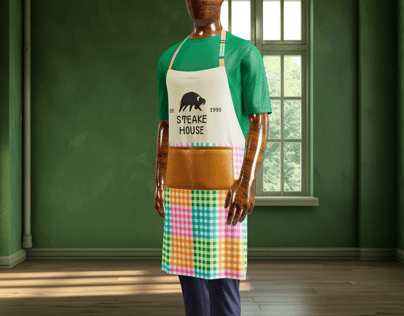 Free Apron 3D mockup. Create presentations using Online Mockup Generator.