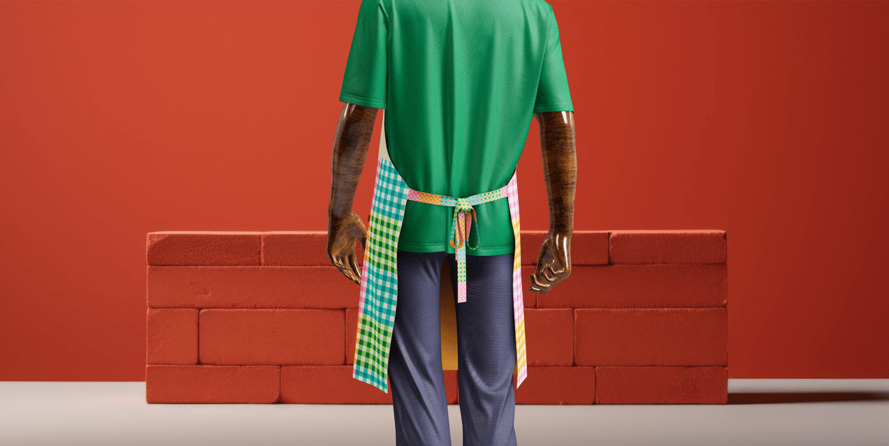 Free Apron 3D mockup. Create presentations using Online Mockup Generator.