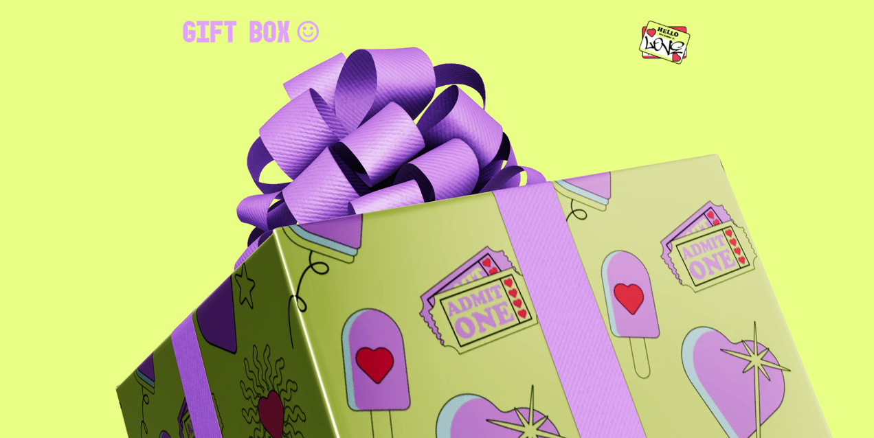 Free Gift Box 3D mockup. Create presentations using Online Mockup Generator.